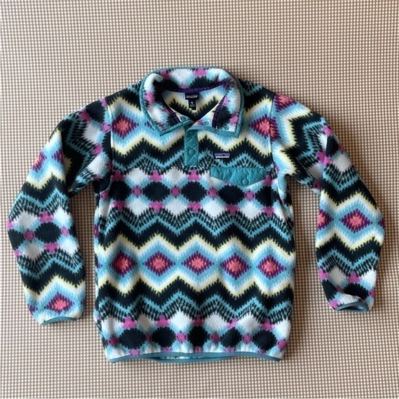 Patagonia Other - Patagonia Synchilla Snap-T tribal print‎ fleece pullover.
Size XL. 14 years